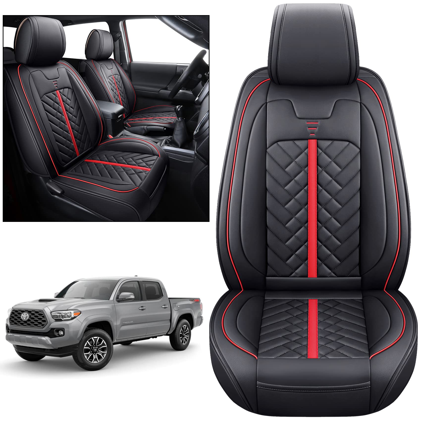Tomatoman Tacoma packaging shows 2-pcs set for front seats