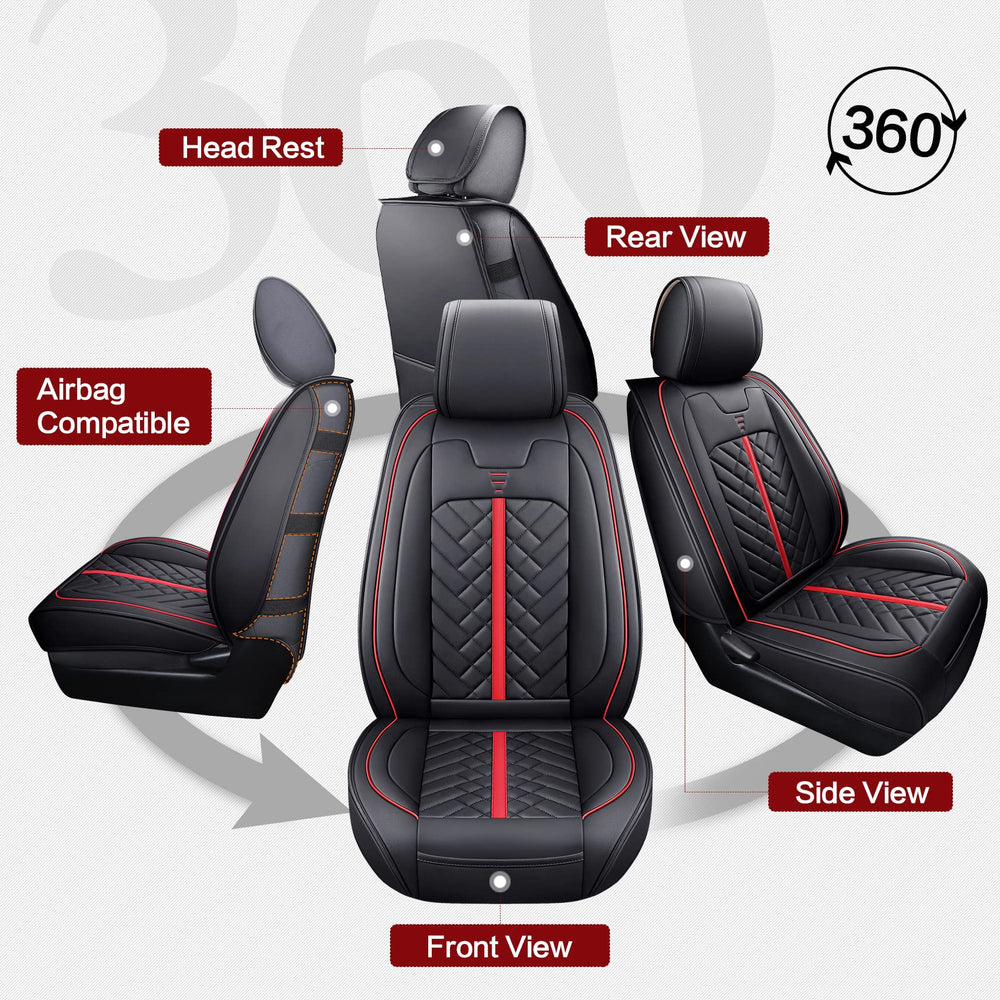 Tomatoman Tacoma seat covers come in black and red to match interiors