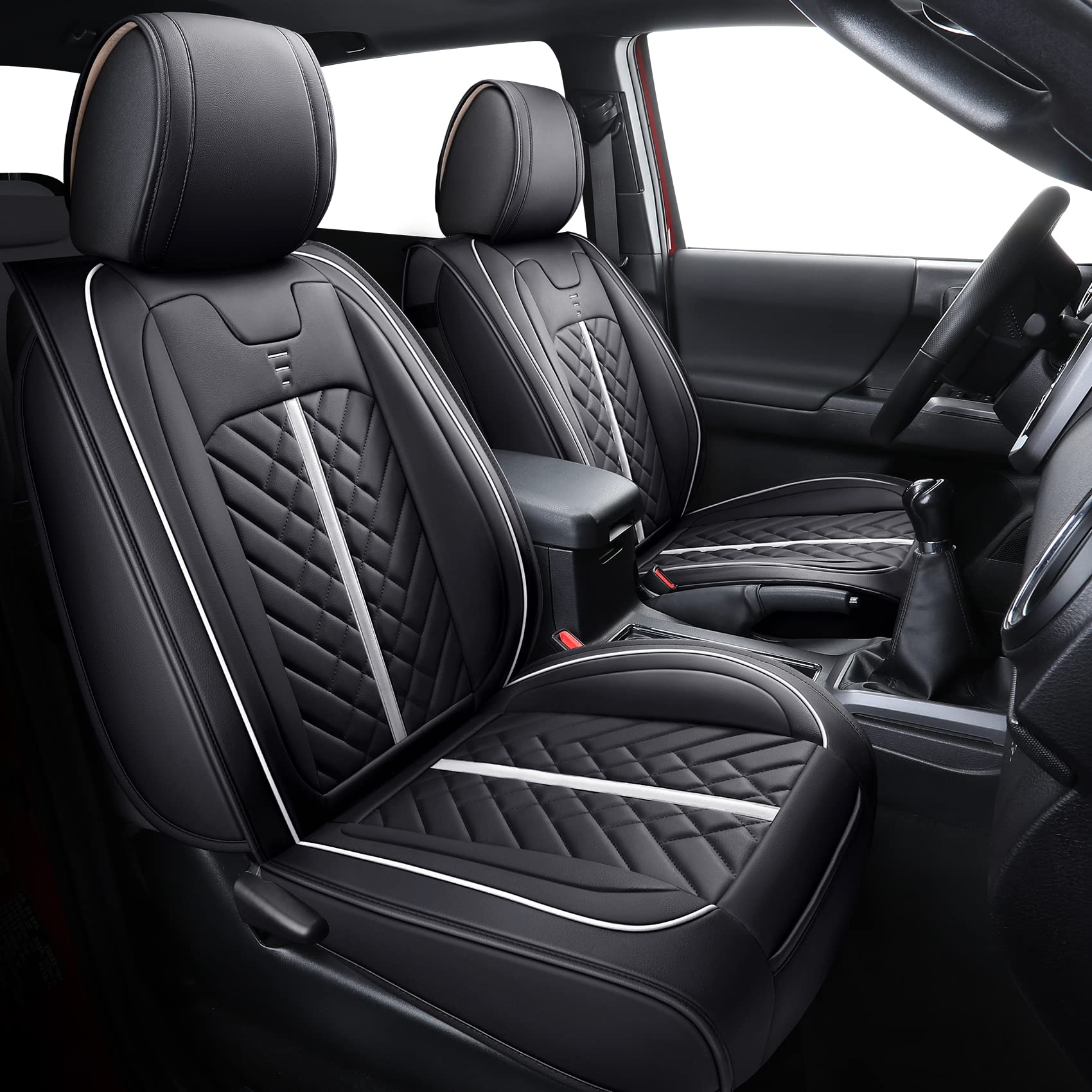 Tomatoman Tacoma front-seat covers protect upholstery with waterproof faux leather.
