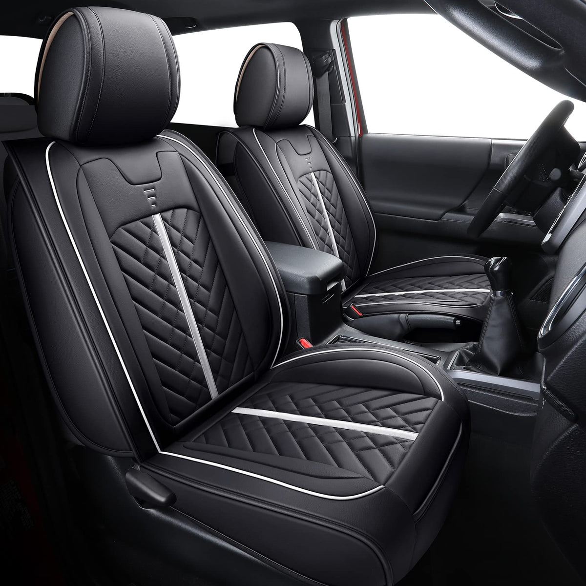 Tomatoman Tacoma front-seat covers protect upholstery with waterproof faux leather.