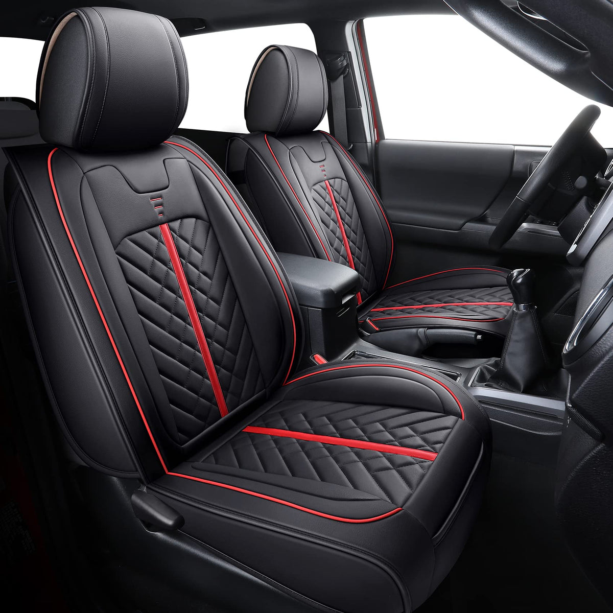 Tomatoman Tacoma seat covers in waterproof faux leather protect seats in any weather
