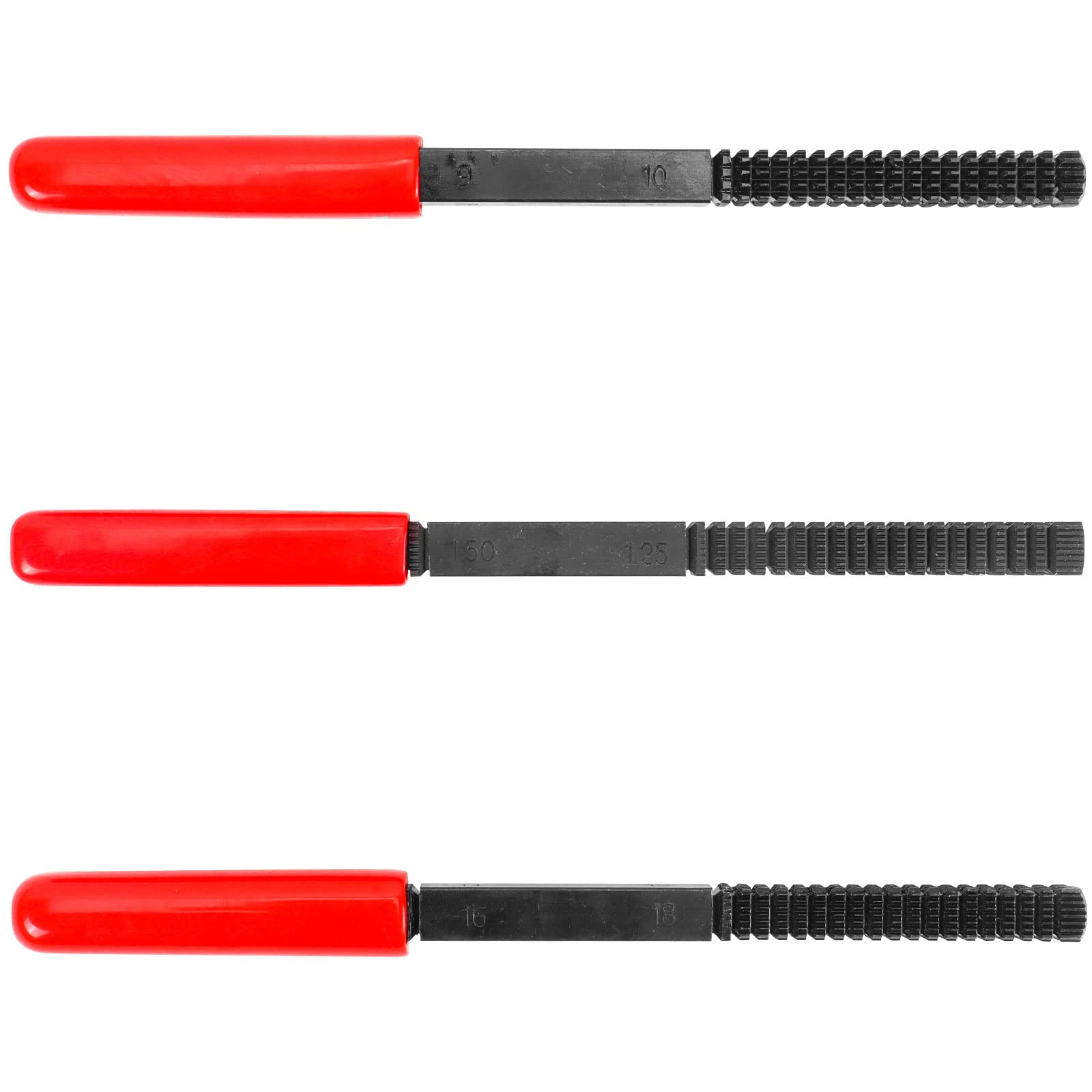 TOMMARS thread file set close-up on cutting teeth for precise restoration