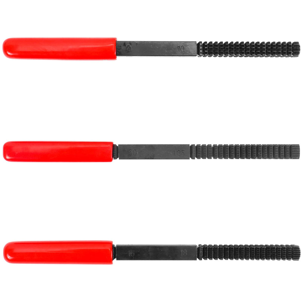 TOMMARS thread file set close-up on cutting teeth for precise restoration