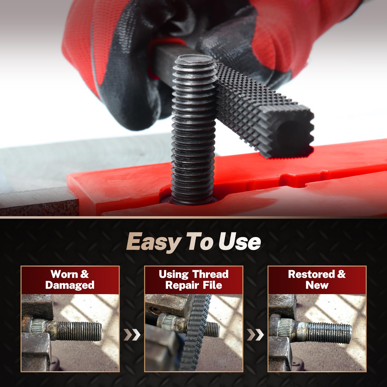  Includes SAE and metric sizes for versatile threading work