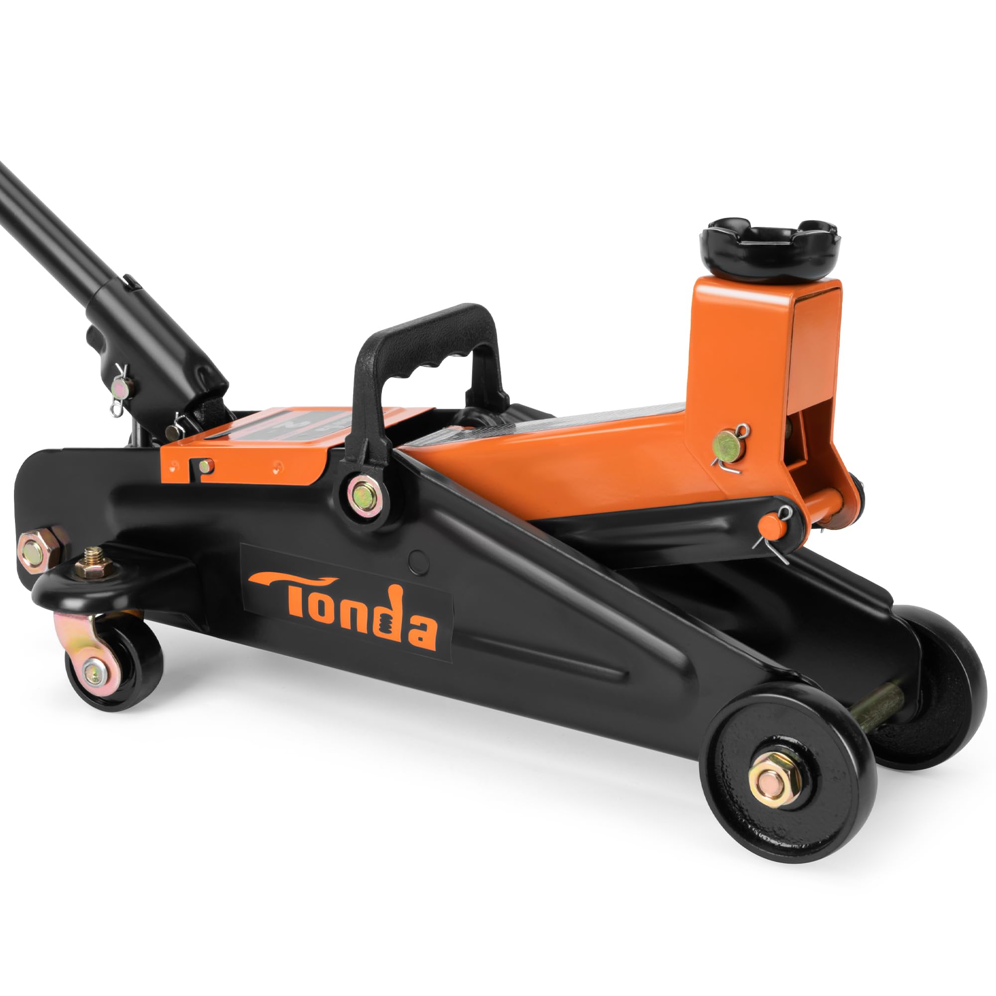 TONDA floor jack showing compact design for easy storage