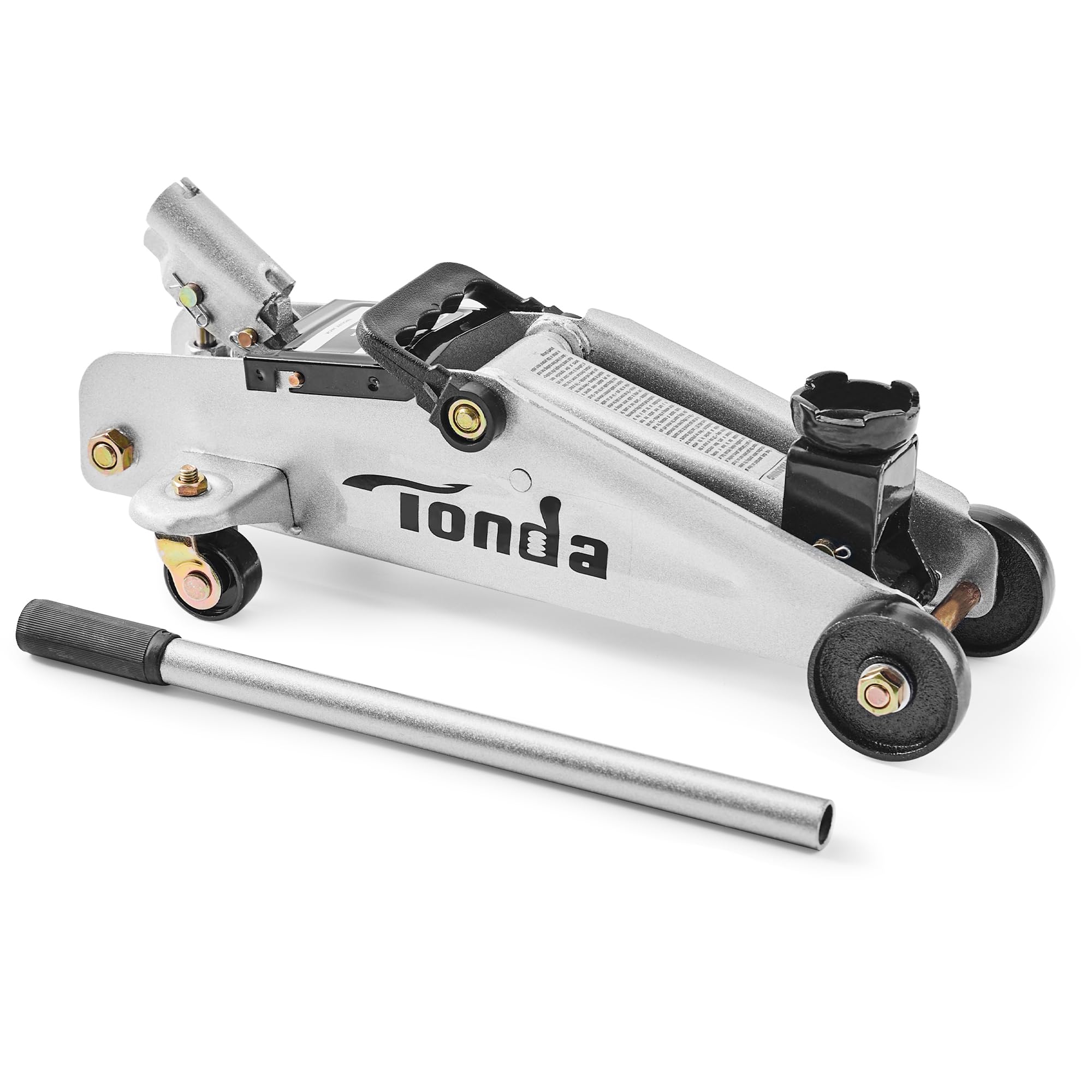 TONDA floor jack steel body highlights durability and rust-resistant finish