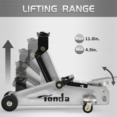 TONDA floor jack lift capability in action undercarriage access