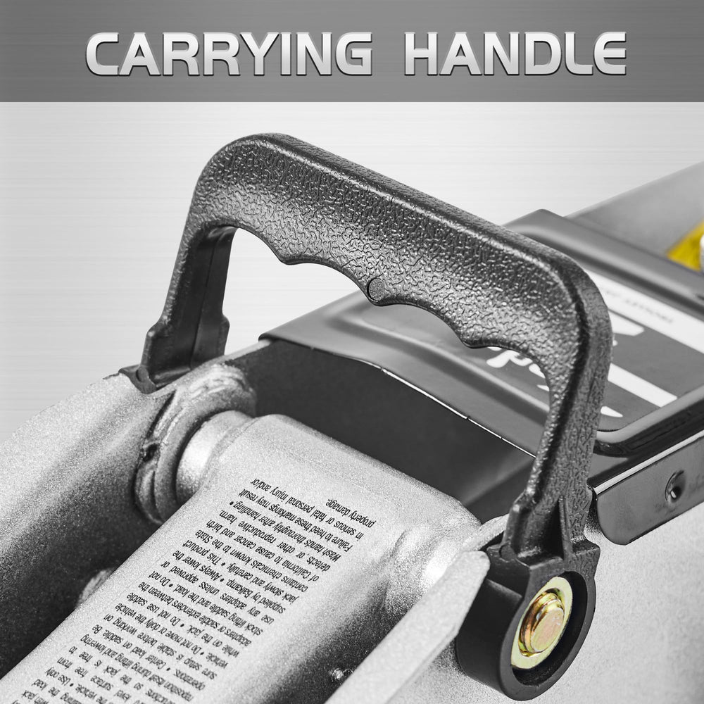 TONDA floor jack safety valve detail showing overload protection