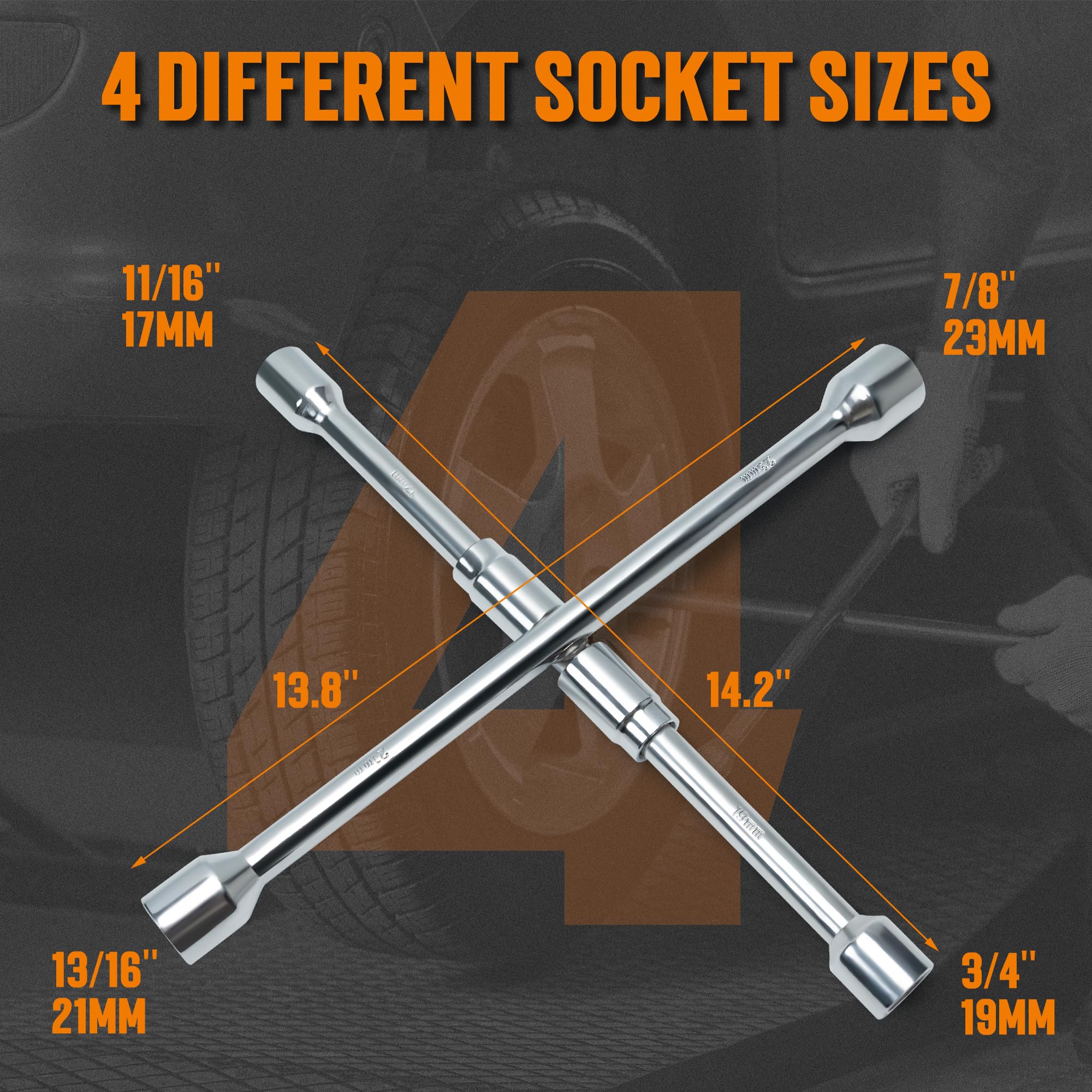 TONDA wrench in action fitting cars, trucks, SUVs, and RVs