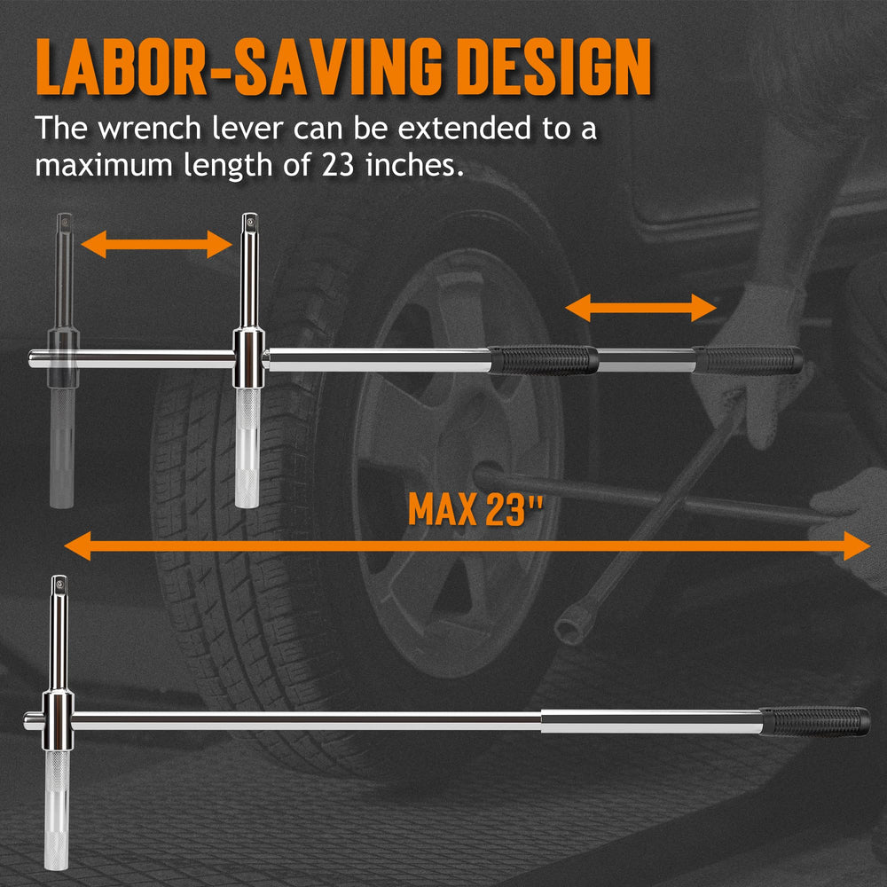 TONDA 4-way lug wrench with swivel handle speeds bolt work for roadside changes