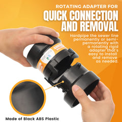 TonGass 3-inch hub bayonet lug fittings enable secure 3-inch connections.