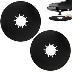 TonGass 5th wheel lube plate in black, 12-inch diameter, reduces towing friction.