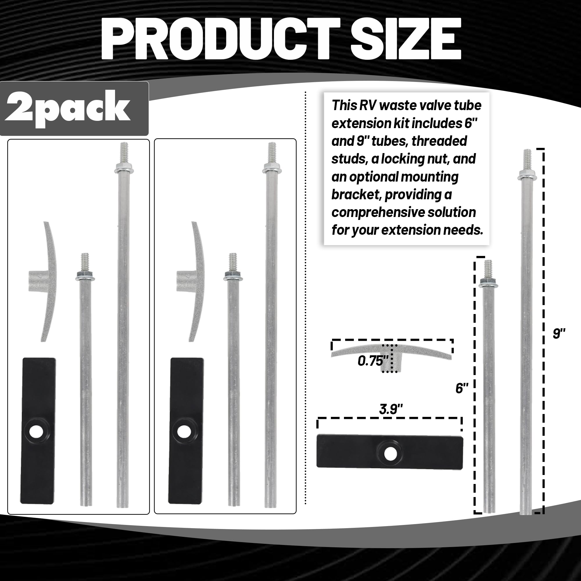 TonGass 6-inch tube extension showing adjustable length.