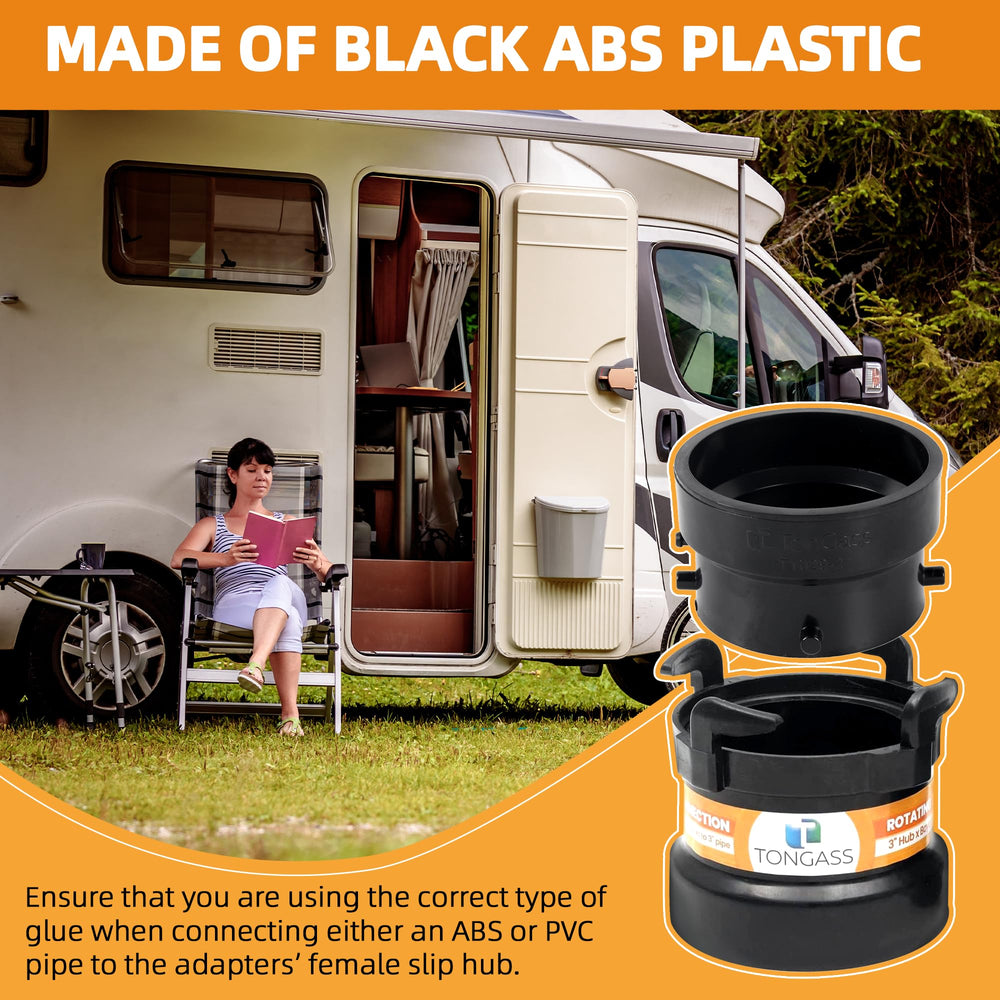 TonGass black ABS plastic construction built for rugged RV use