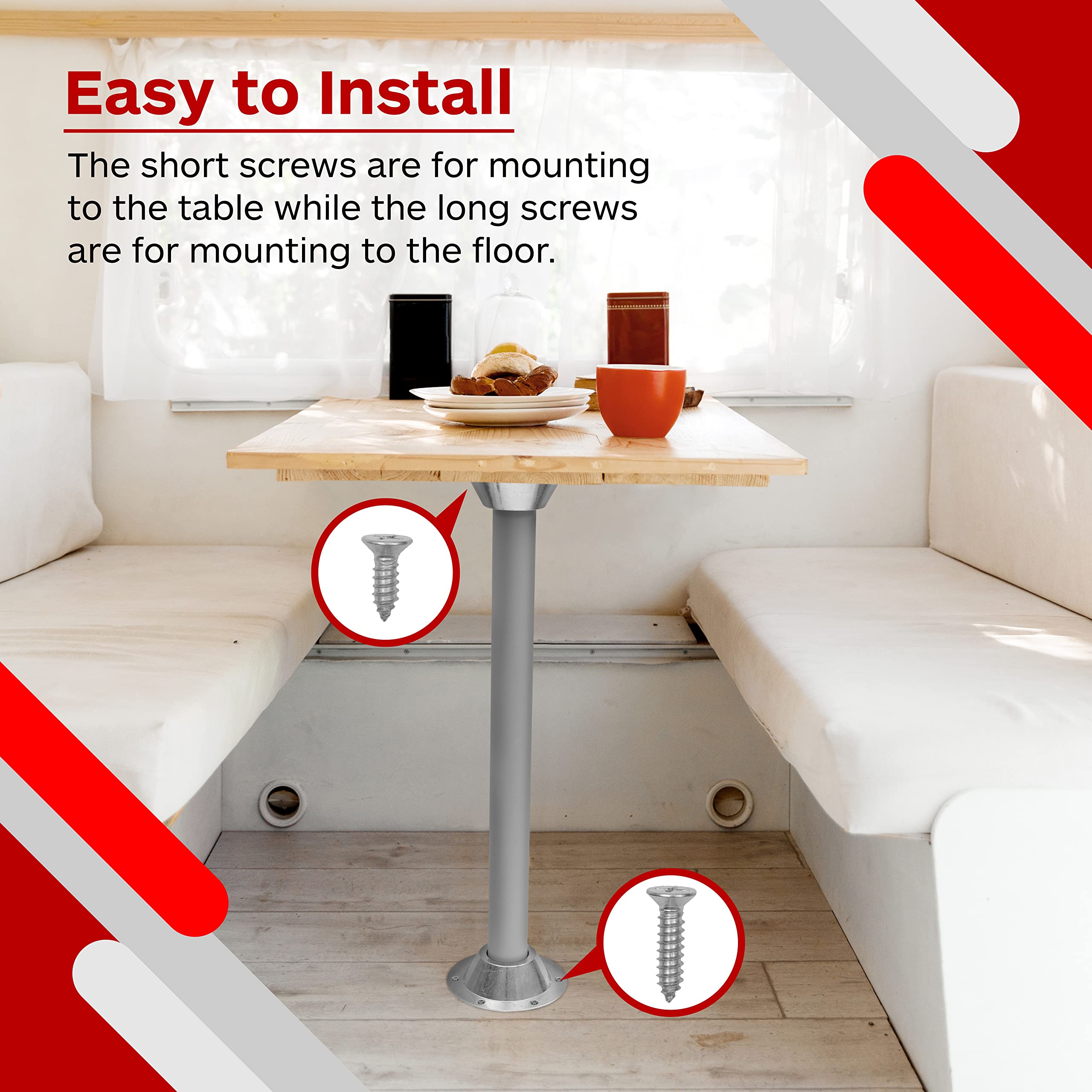 TonGass rust- and corrosion-resistant base provides a sturdy, lightweight alternative to plastic options.