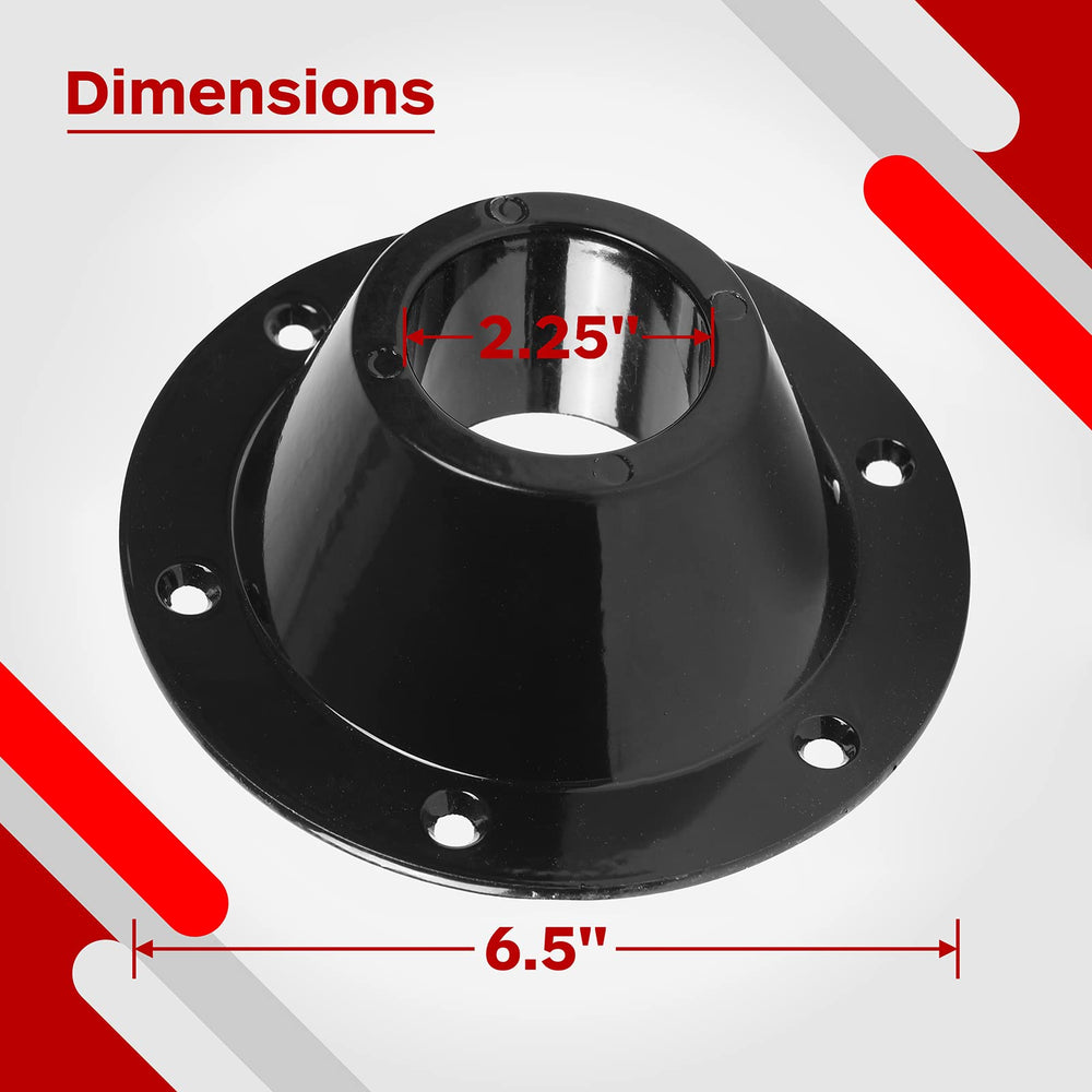 TonGass RV table base flange mounting for pedestal or centered layouts.