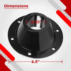 TonGass RV table base flange mounting for pedestal or centered layouts.