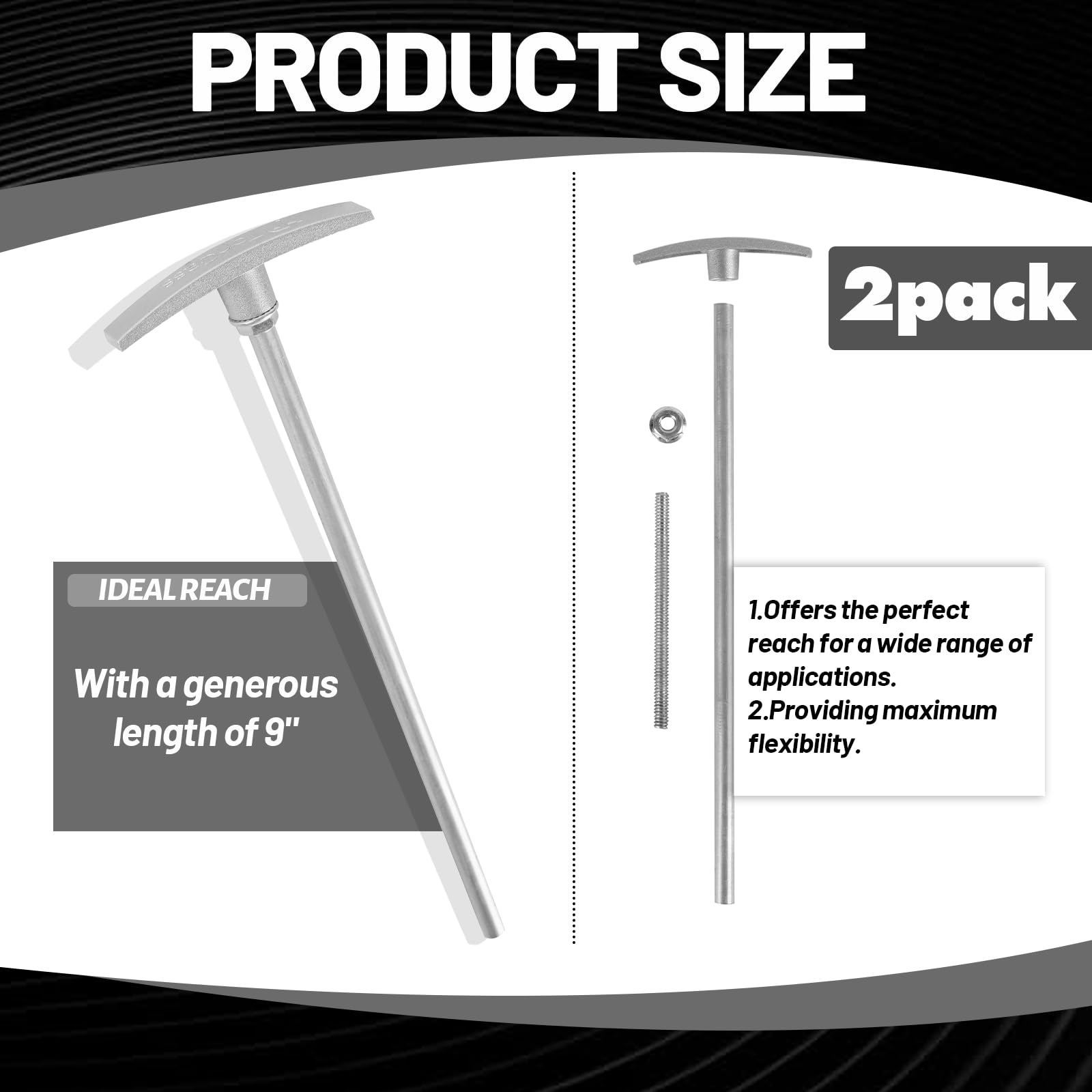 TonGass adjustable-length RV extension with 2-inch threads for customization