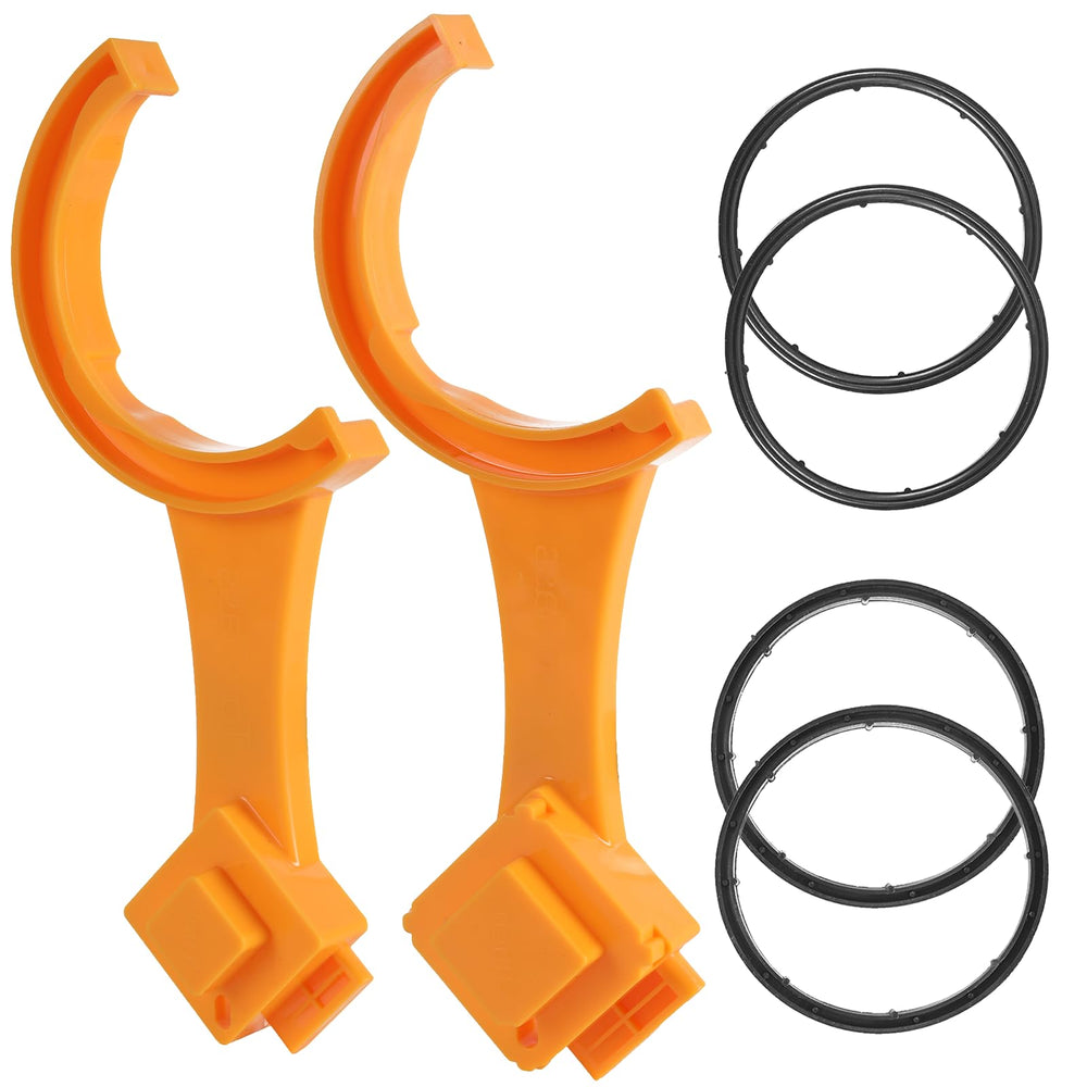 TonGass two-pack orange RV sewer wrench for secure cap connections.