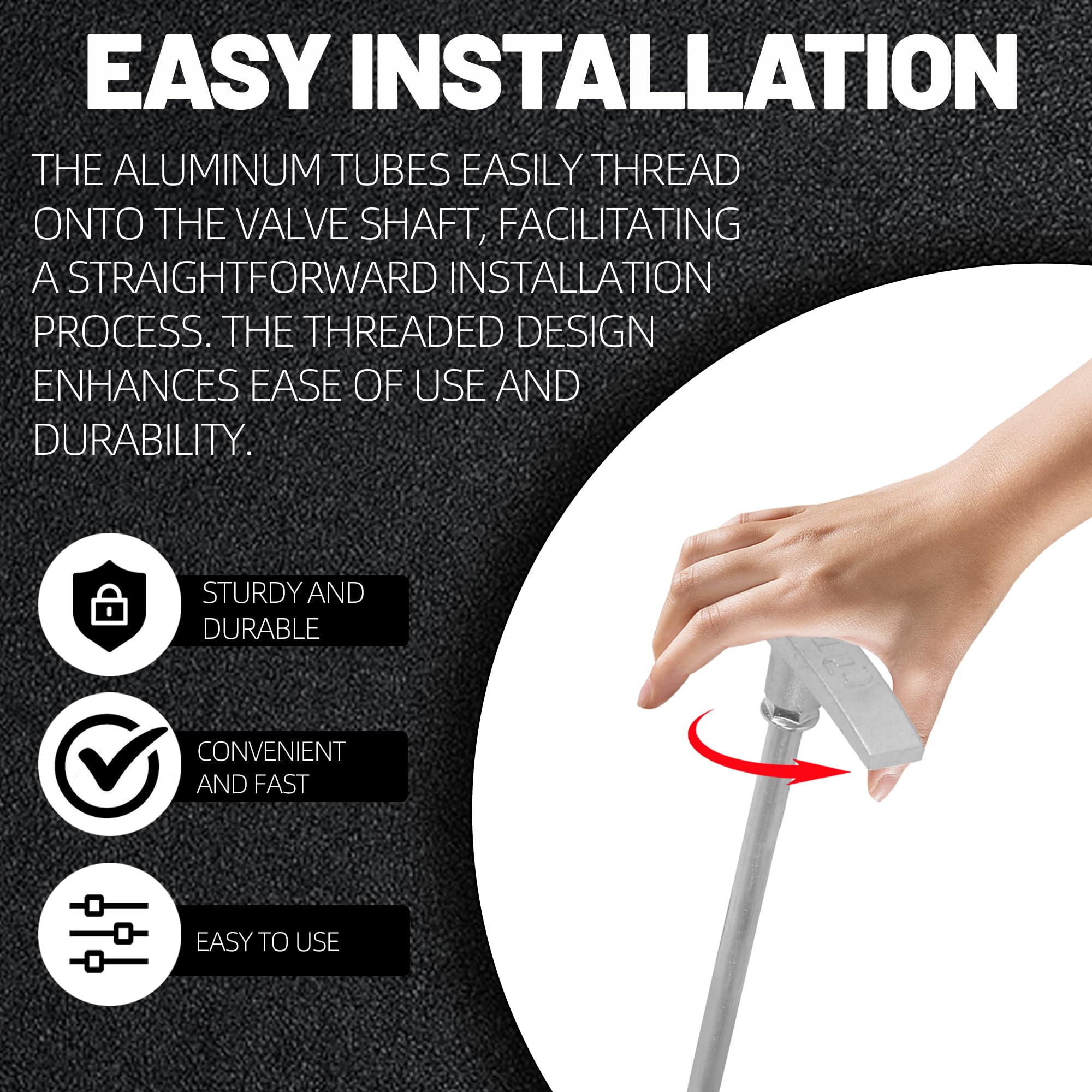 TonGass UV-stabilized handle designed for outdoor durability.