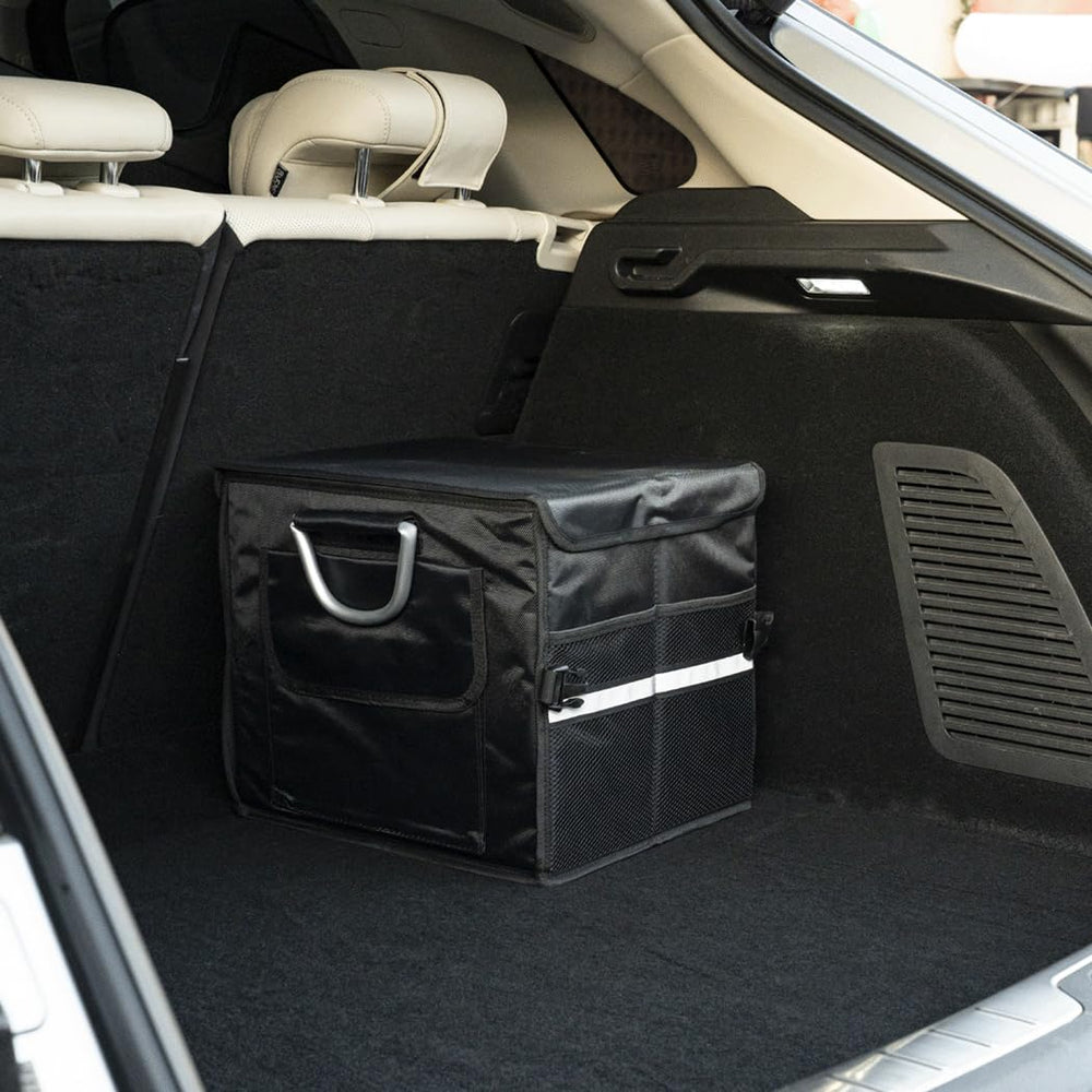 Tongketec trunk organizer folds compactly for storage and transport.