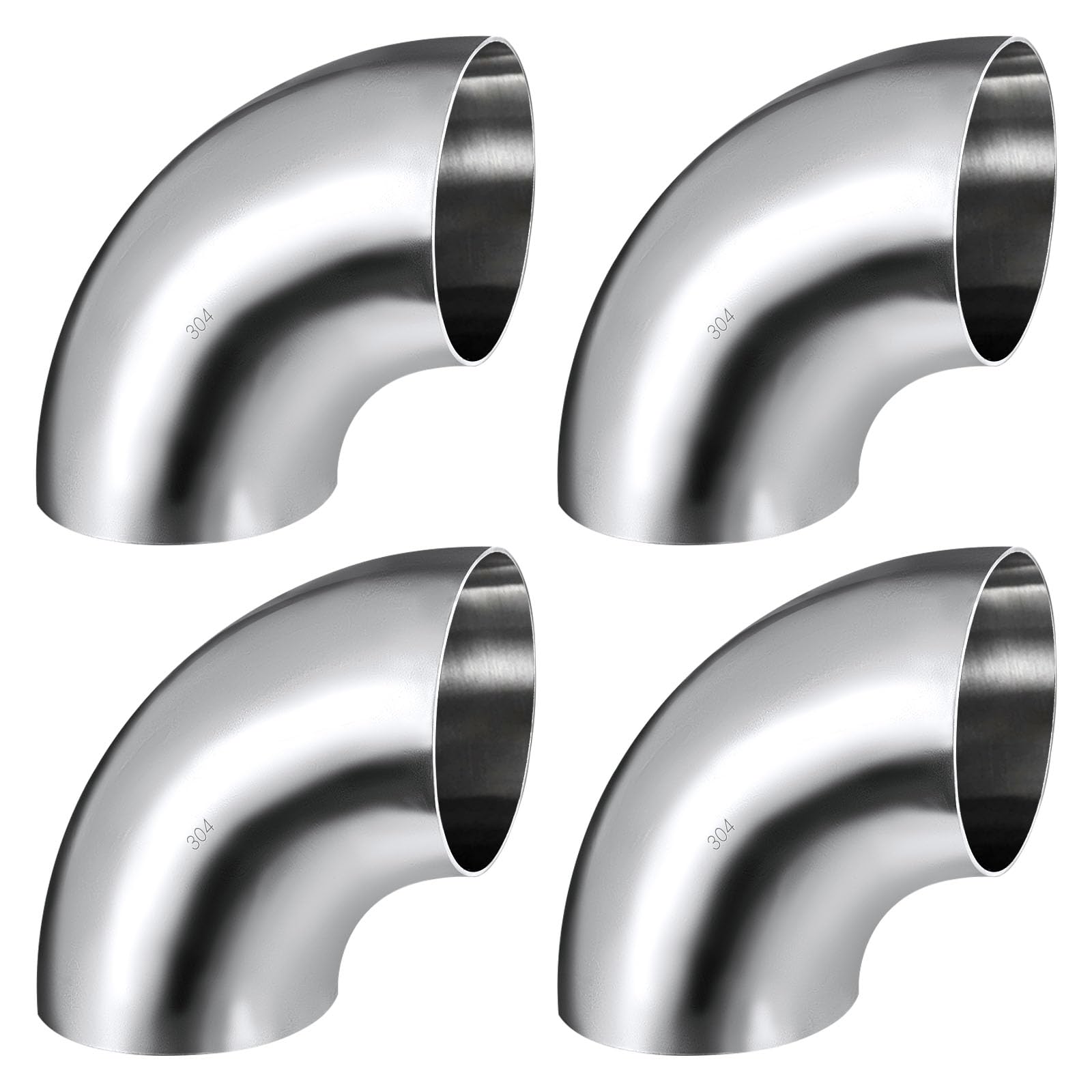 Tongze 4in 90-degree SS304 exhaust elbow for custom routing and durability