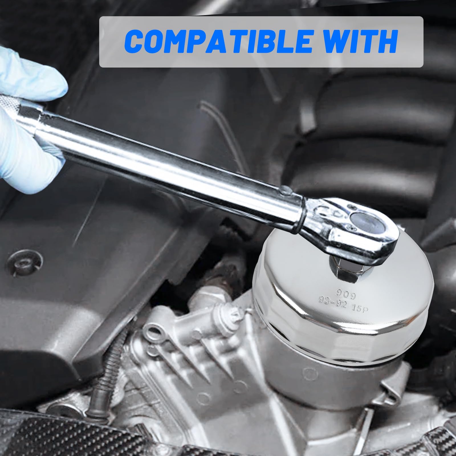 Tongze durable oil filter wrench in action during maintenance