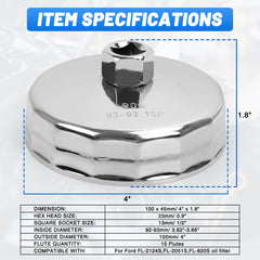 Tongze Ford FL-2124S compatibility with filter cap detail