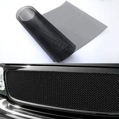 Tongze front grille mesh in black aluminum protects radiator from debris.