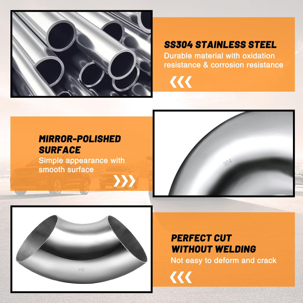 Tongze 4-inch exhaust elbow kit ideal for weld-ready splicing on cars