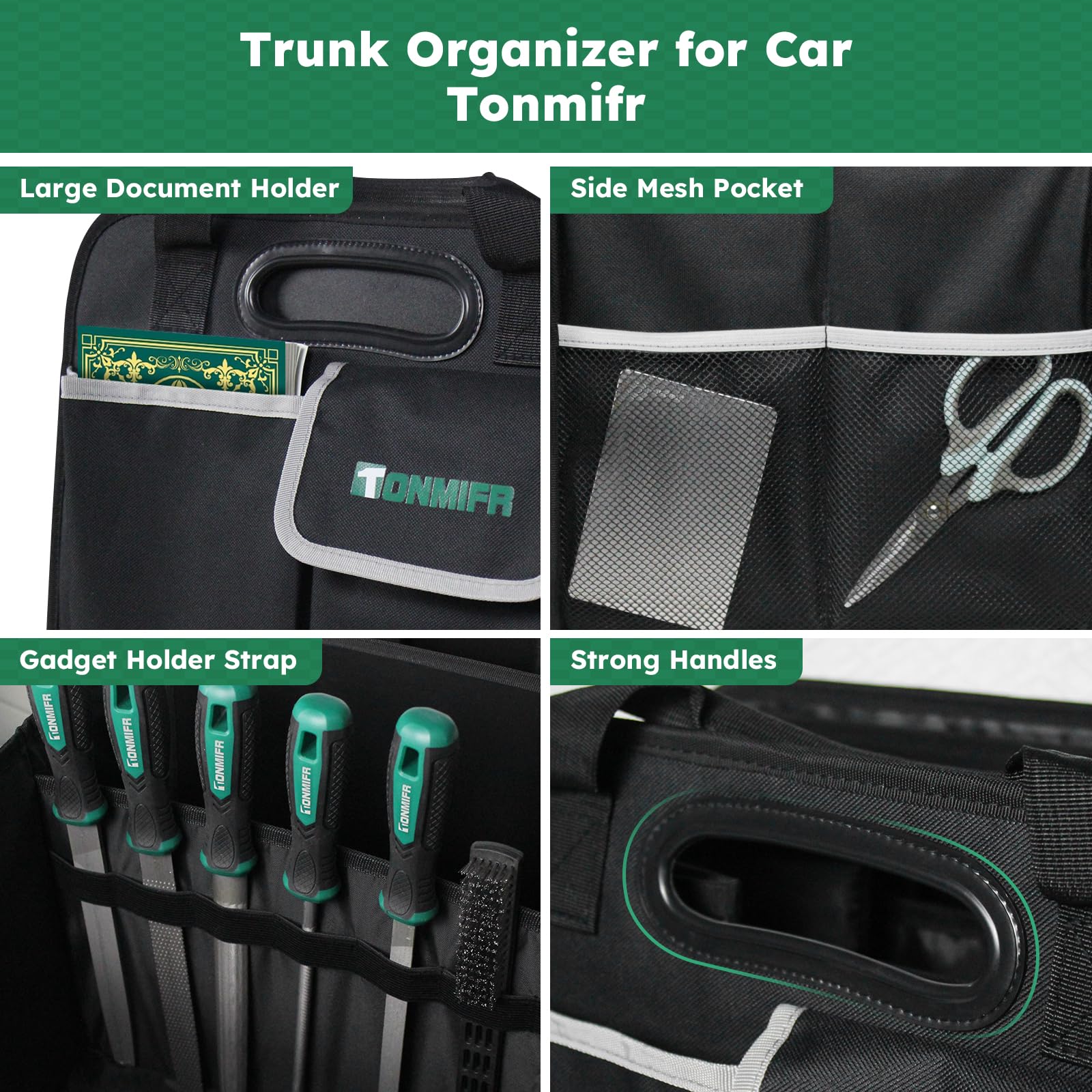 Tonmifr expandable sides maximize trunk space for larger loads.