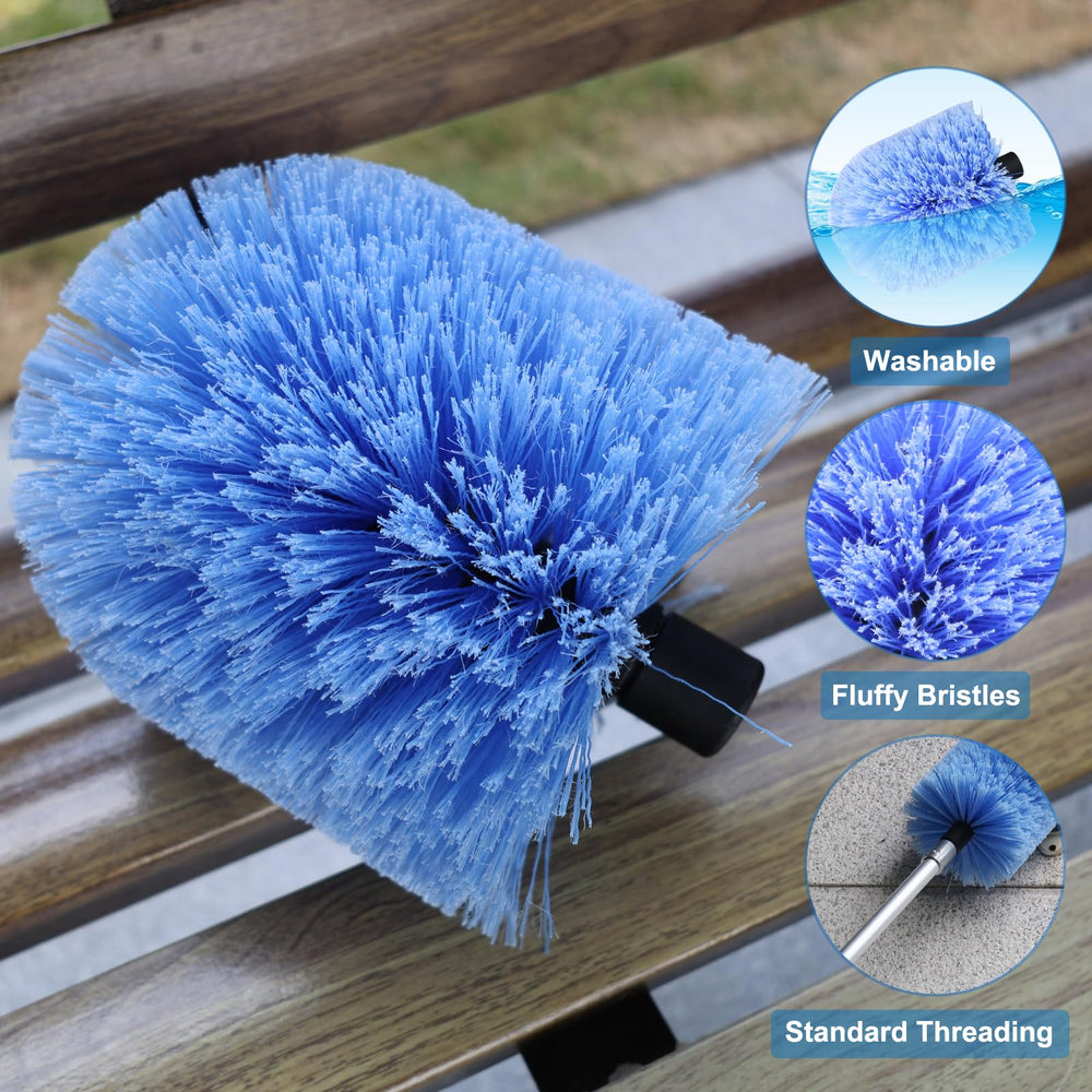 Tonmp cobweb duster overhead cleaning with universal connector