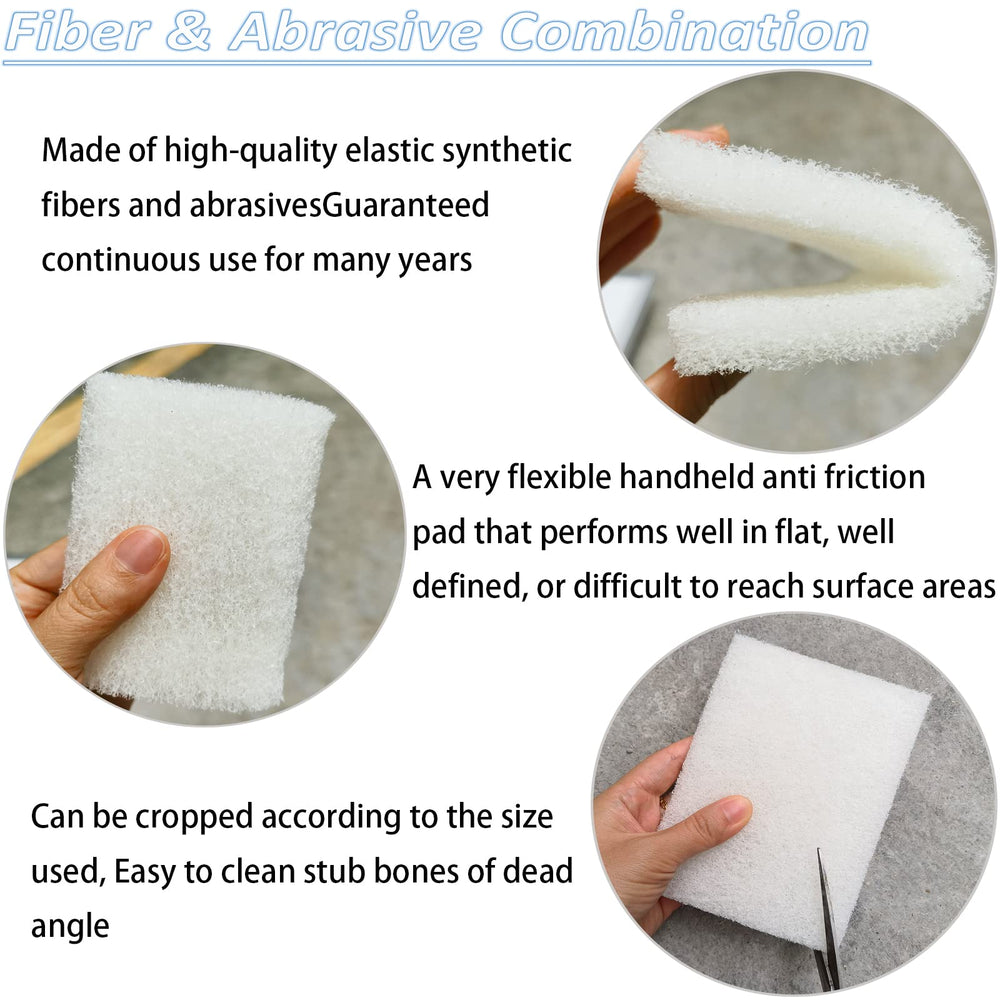 Tonmp pot and pan cleaning pad in white for kitchen scrubbing