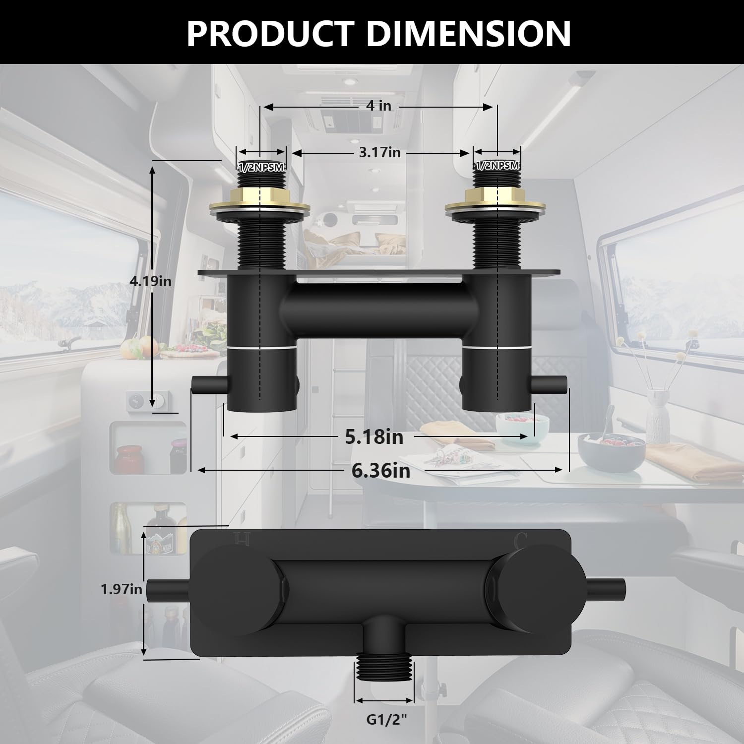 TONNY rotatable outlet design enables downward or upward water direction