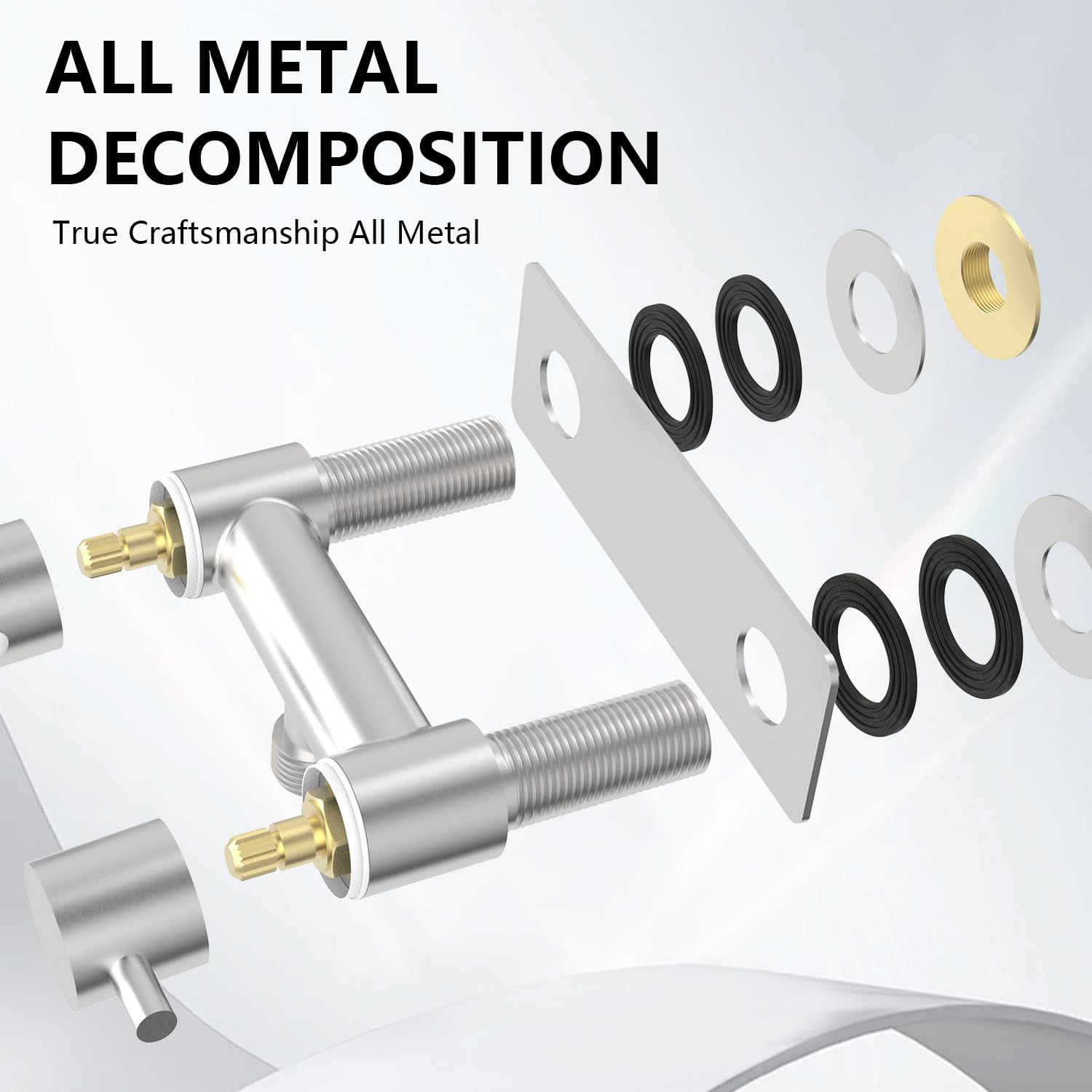 TONNY RV shower faucet ceramic valve core ensures reliable drip-free operation at high temperatures.