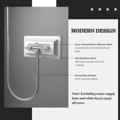 TONNY RV shower faucet downward outlet design eases water flow in compact shower stalls.