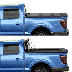 Tono King flip-up tonneau on Ford F-150 enabling quick bed access