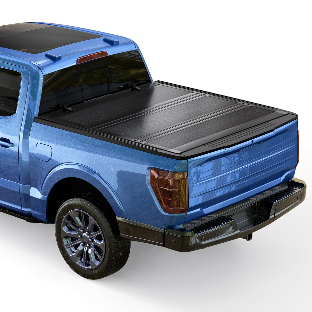 Tono King low-profile tonneau cover closed on Ford F-150 for weather protection