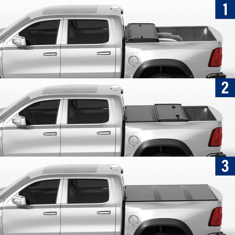 Tono King tonneau cover side view demonstrates secure fit on a 2015-2026 F-150.