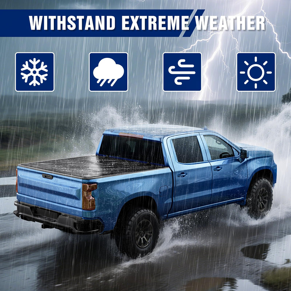 Tono King weather-resistant finish shields cargo from UV rays and rain.