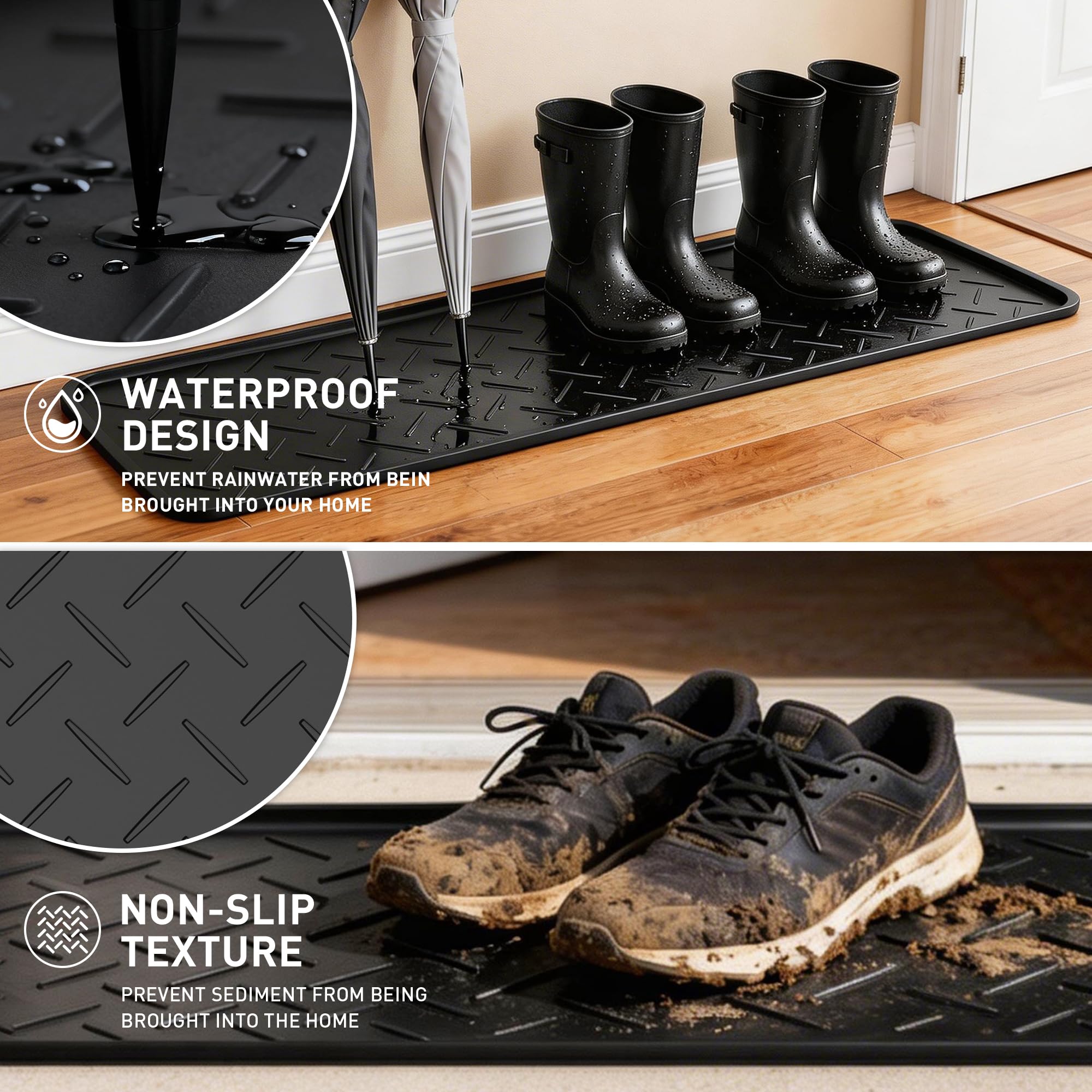 TonTool boot tray easy-clean surface wipes clean in seconds