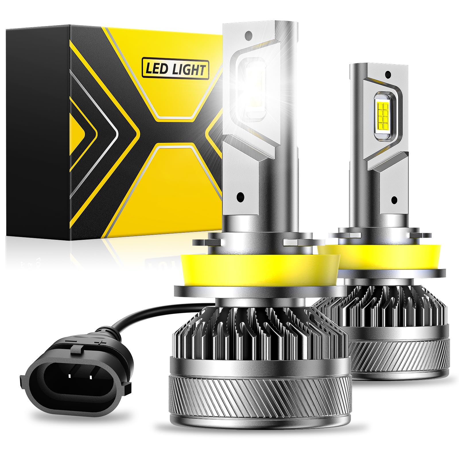 Tonuslign H11/H8/H9 bulbs deliver 6500K cool white light for clear night visibility.