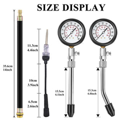 TONZACK compression tester dial reading highlights accurate cylinder pressure detection