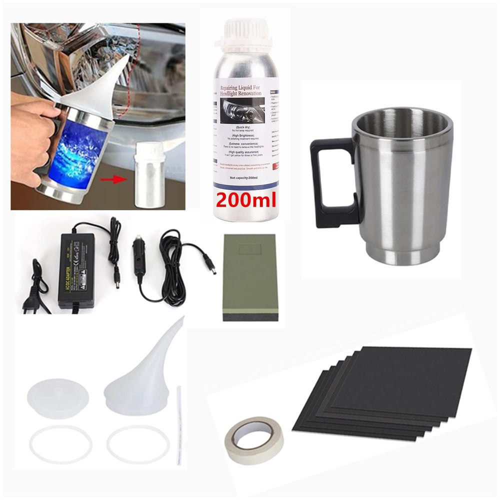 TONZACK headlight repair fluid restoring clarity for safer night driving.
