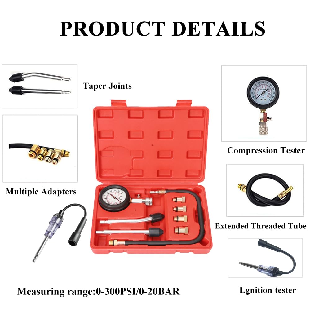TONZACK spark plug adapters M10 M12 M14 M18 enable versatile engine testing