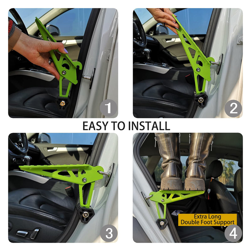TOOENJOY universal fit car door step folded compact for storage.