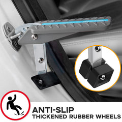 TOOENJOY anti-slip aluminum door step provides secure footing on slick surfaces