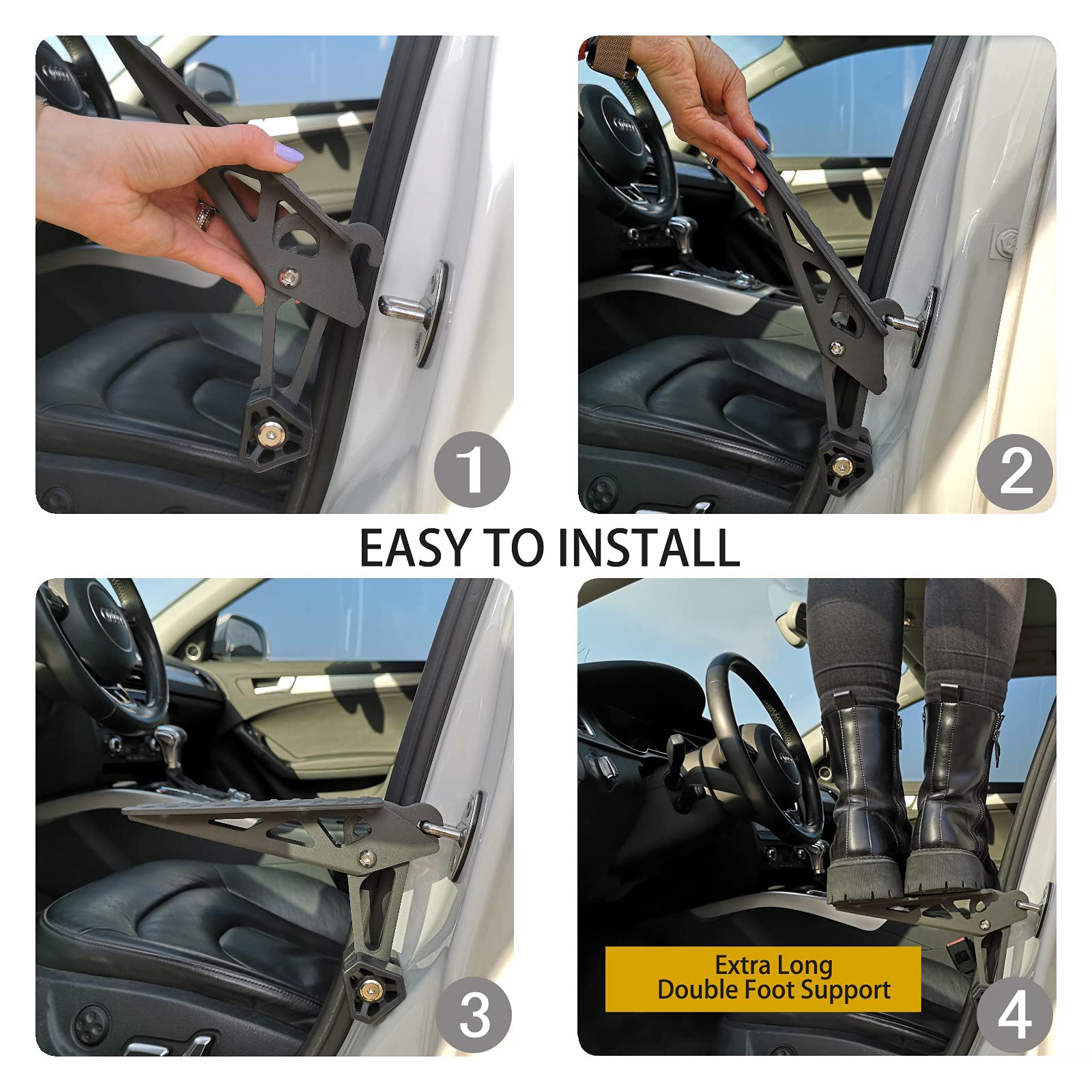TOOENJOY extended platform supports both feet for stability.