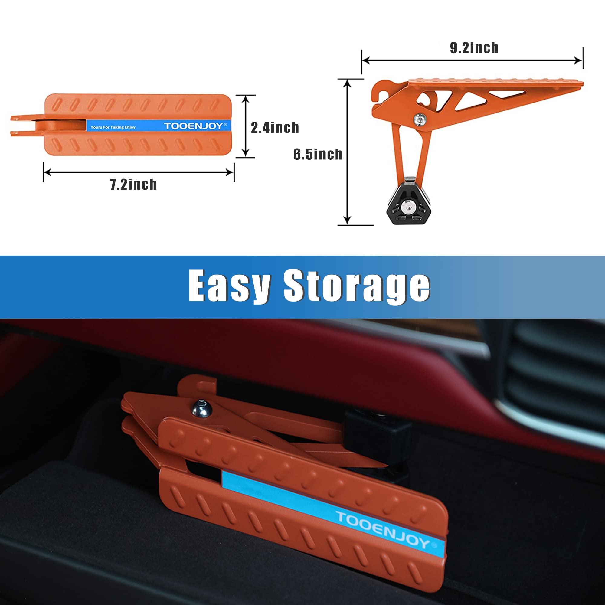 TOOENJOY extended platform provides stable dual-foot support.