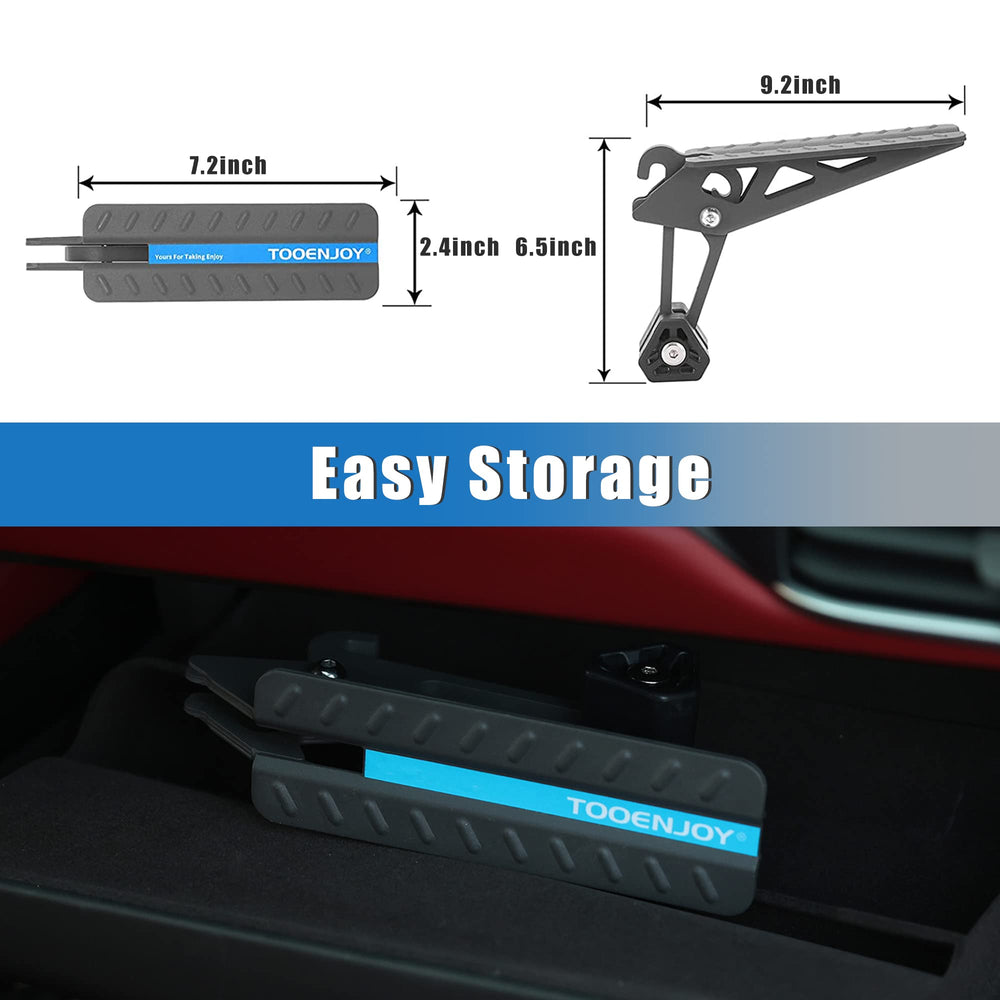 TOOENJOY rubber cushion protects door frame during use.